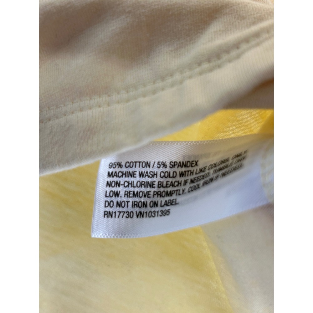 Wild Fable Women XXS Yellow Square Neck Long Sleeve Fitted T-Shirt Basic Top - Picture 4 of 4